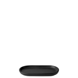Kameninový odkládací tácek Fjord Black 18 cm