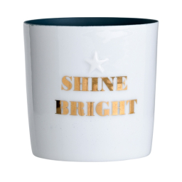 Porcelánový svícen Shine Bright bílý