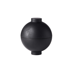 Dřevěná dóza Wooden Sphere Black