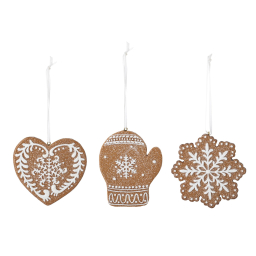 Vánoční odzoby Gingerbread II - set 3 ks