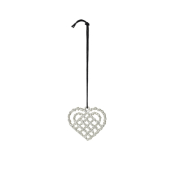 Vánoční ozdoba Christmas Heart Silver 7 cm