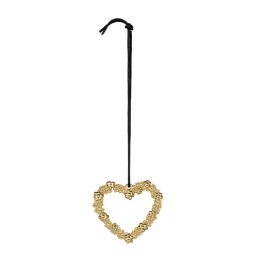 Vánoční ozdoba Flower Heart Gold 7 cm