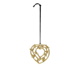 Vánoční ozdoba Heart Garland Gold 7 cm