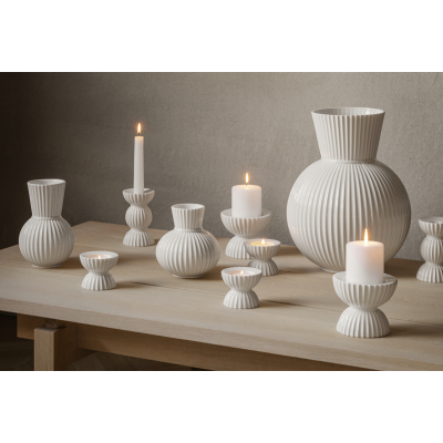                             Svícen Tura Candle holder White 12,5 cm                        