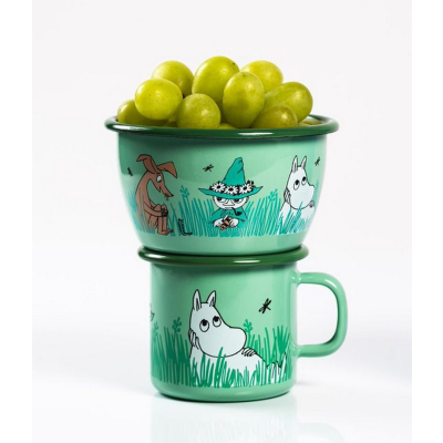                             Smaltovaná miska Moomin Boys Green 3 dl                        