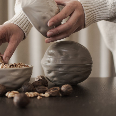                             Keramická dóza Walnut Bowl Dust 14 cm                        