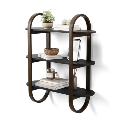                             Polička Bellwood Wall Shelf Black Walnut                        