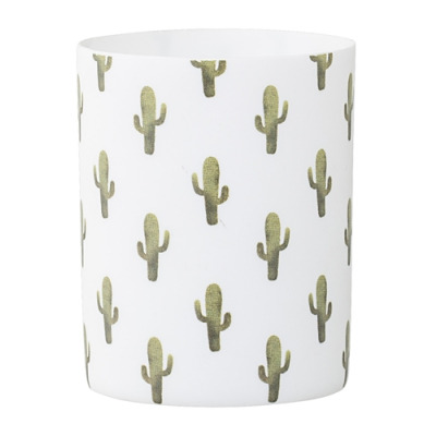 Bílý porcelánový svícen Cactus                    