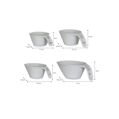                             Porcelánové odměrky Rialto – set 4 ks                        