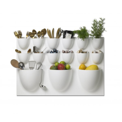                             Nástěnný květináč VertiPlants BIO White 30 cm                        