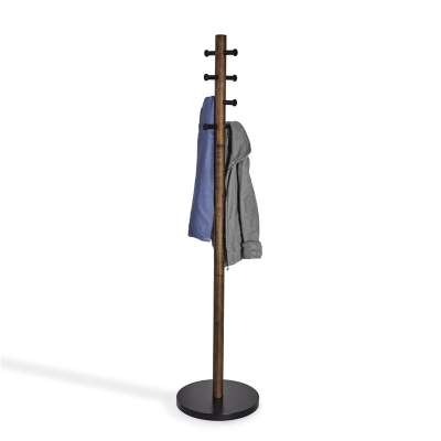                             Stojací věšák Pillar Coat Rack tmavě hnědý                        