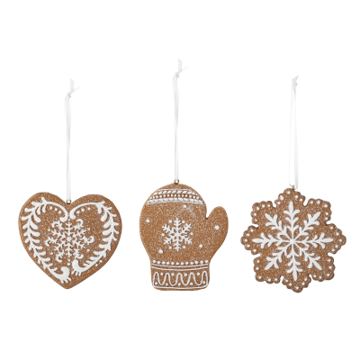 Vánoční odzoby Gingerbread II - set 3 ks                    