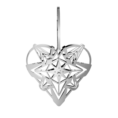 Vánoční ozdoba Christmas Heart Silver 25,6 cm                    