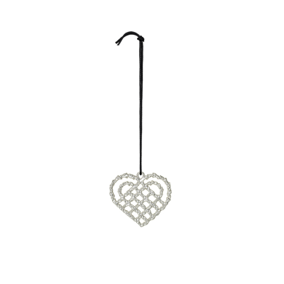 Vánoční ozdoba Christmas Heart Silver 7 cm                    