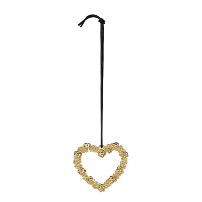 Vánoční ozdoba Flower Heart Gold 7 cm                    