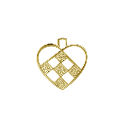 Vánoční ozdoba Braided Heart Gold 7,5 cm                    