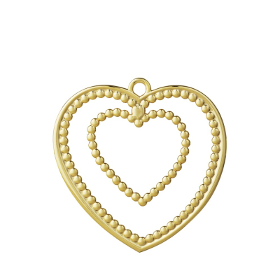 Vánoční ozdoba Christmas Ball Heart Gold 12 cm                    